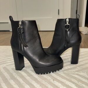 Zara Black Heeled Boots